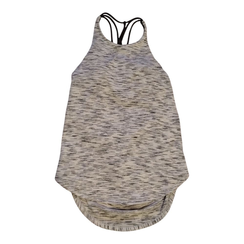 Lululemon Womens Raise The Barre Racerback Tank Top Size 2 Tiger Space Dye Black